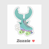 Roller-Skate-Mermaid-Aufkleber Aufkleber (Blatt)