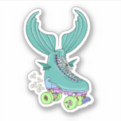 Roller-Skate-Mermaid-Aufkleber Aufkleber (Vorderseite)
