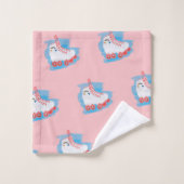 Roller-Skate mit Wasserfarbenspulenverschluss Badhandtuch Set (Waschlappen)