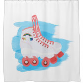 Roller-Skate mit Wasserfarbenspulenverschluss Duschvorhang (Vorderseite)