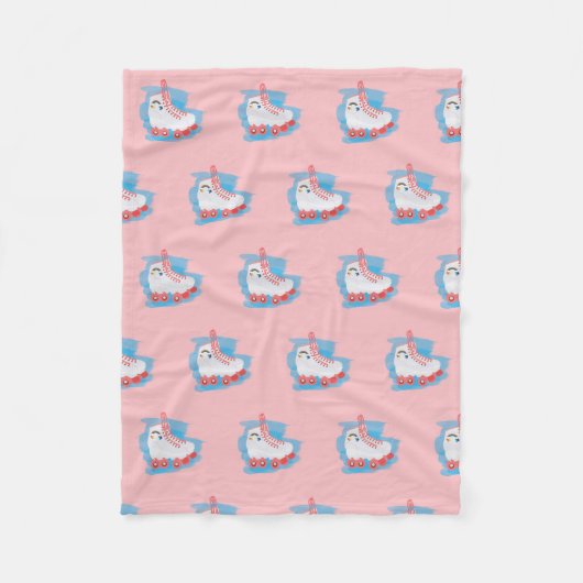 Roller-Skate mit Wasserfarbenspulenverschluss Fleecedecke (Vorderseite)