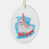 Roller-Skate mit Wasserfarbenspulenverschluss Keramik Ornament (Rechts)