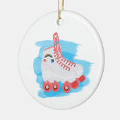 Roller-Skate mit Wasserfarbenspulenverschluss Keramik Ornament (Links)