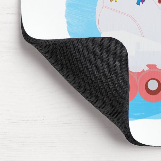 Roller-Skate mit Wasserfarbenspulenverschluss Mousepad (Ecke)