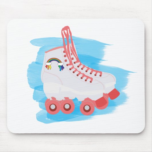 Roller-Skate mit Wasserfarbenspulenverschluss Mousepad (Vorne)