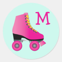 Roller-Skate Niedlich Skaten Monogram Siegel Stick