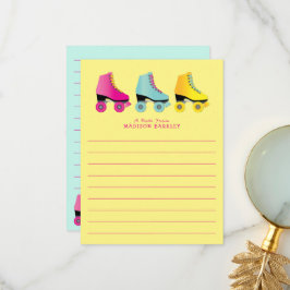 Roller-Skate Niedliche Kid's Flat Stationary Cards Dankeskarte