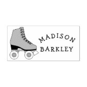 Roller Skate Niedliche Skaten Retro Name Gummistempel (Prägung)