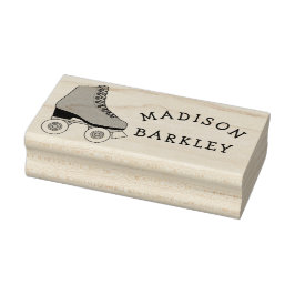Roller Skate Niedliche Skaten Retro Name Gummistempel