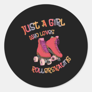 Roller-Skate nur ein, der Lieben Roller Skaten-Ska Runder Aufkleber