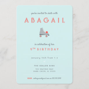 Roller-Skate-Party Einladung