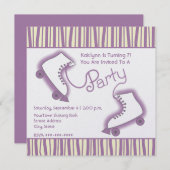 Roller Skate Party Geburtstag Einladung (Vorne/Hinten)