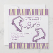 Roller Skate Party Geburtstag Einladung (Vorderseite)