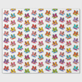 Roller Skate Party Kids Geschenkpapier (Flach)