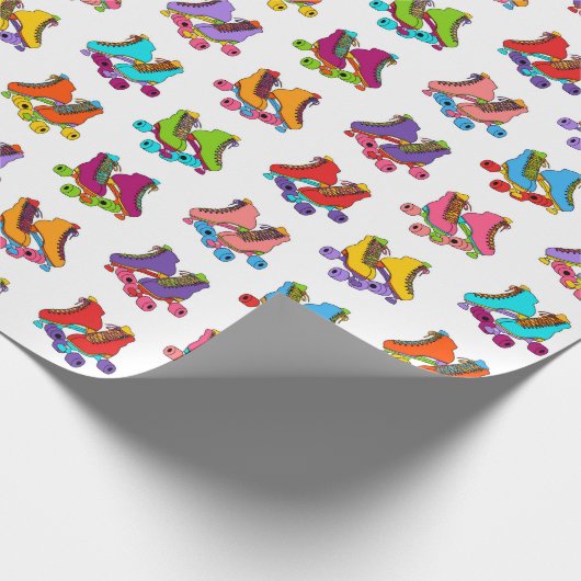 Roller Skate Party Kids Geschenkpapier (Ecke)