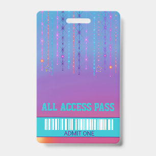 Roller SKate-Party, VIP-Pass, Einladung, Glitter Ausweis