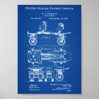 Roller Skate Patent - Roller Skate Art, Sportart Poster
