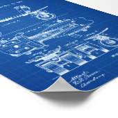 Roller Skate Patent - Roller Skate Art, Sportart Poster (Ecke)