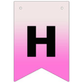 Roller Skate Pink Ombre Happy Birthday Wimpelkette (Zweite Fahne)