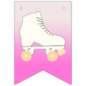 Roller Skate Pink Ombre Happy Birthday Wimpelkette (Erste Fahne)