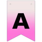 Roller Skate Pink Ombre Happy Birthday Wimpelkette (Dritte Fahne)