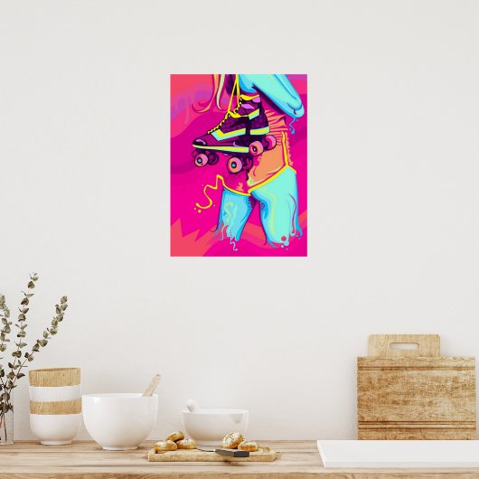 Roller-Skate-Poster Poster (Küche)