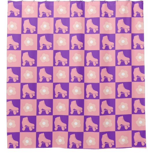 Roller-Skate Quad Derby Skater Gift Duschvorhang (Vorderseite)