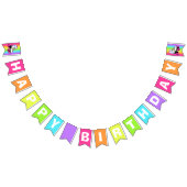 Roller Skate Rainbow Happy Birthday Banner (Alle)