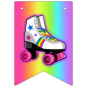 Roller Skate Rainbow Happy Birthday Banner (Erste Fahne)