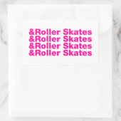 & Roller-Skate Rechteckiger Aufkleber (Tasche)