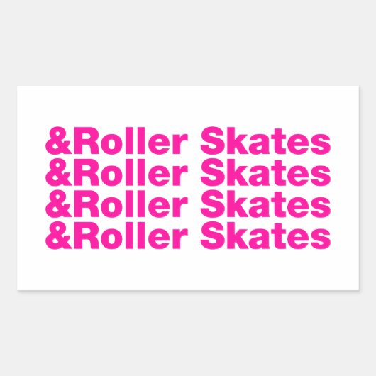 & Roller-Skate Rechteckiger Aufkleber (Vorderseite)