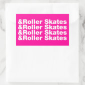 & Roller-Skate Rechteckiger Aufkleber (Tasche)