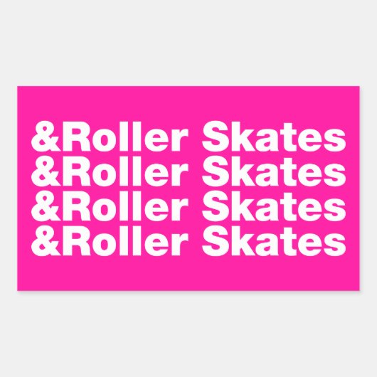 & Roller-Skate Rechteckiger Aufkleber (Vorderseite)