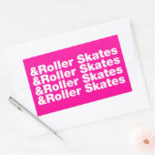 & Roller-Skate Rechteckiger Aufkleber (Umschlag)