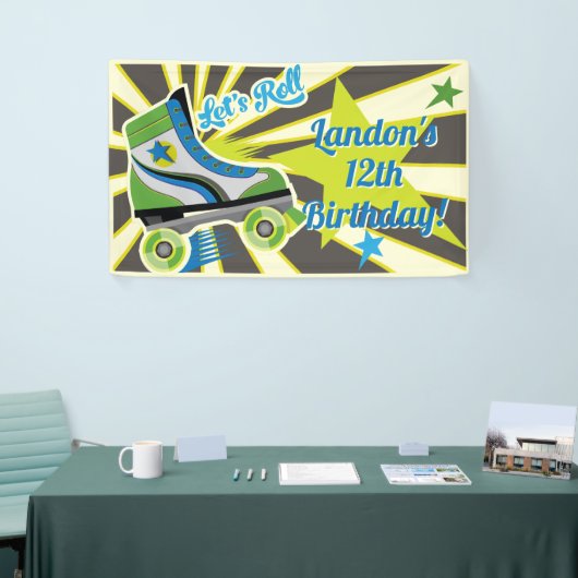 Roller Skate Retro Derby Party  Banner (Messeveranstaltung)