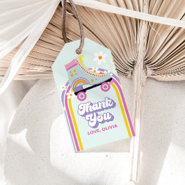 Roller Skate Retro Rainbow Birthday Geschenkanhänger