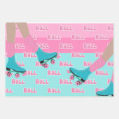 Roller Skate Retro Rainbow Birthday Party Geschenkpapier Set (Vorderseite 3)