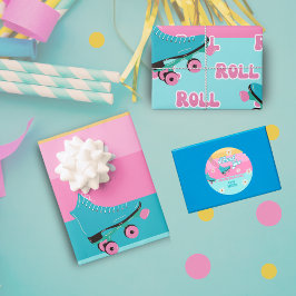 Roller Skate Retro Rainbow Birthday Party Geschenkpapier Set
