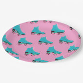 Roller Skate Retro Rainbow Birthday Party Pappteller (Schrägansicht)