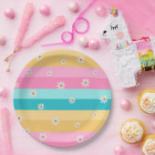 Roller Skate Retro Rainbow Birthday Party Pappteller (Party)