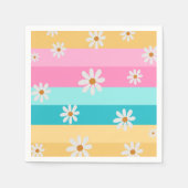Roller Skate Retro Rainbow Birthday Party Serviette (Vorderseite)