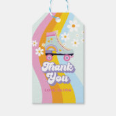 Roller Skate Retro Rainbow GeburtstagsgeschenkTags Geschenkanhänger (Vorderseite)