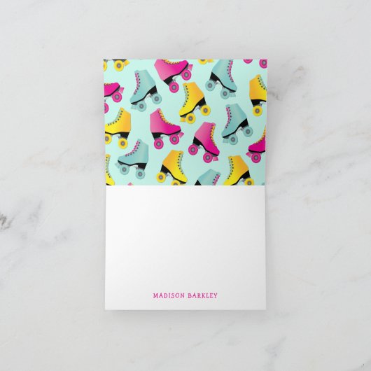 Roller Skate Retro Skaten Danke Stationär (Innenseite)