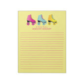 Roller Skate Retro Skaten Stationäre Notepad Notizblock (Rotiert)
