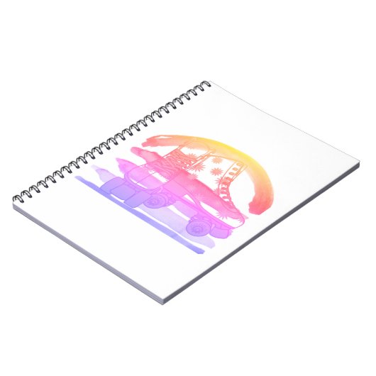 Roller Skate Roll Notebook Notizblock (Linke Seite)
