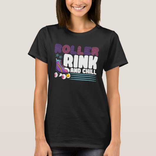 Roller-Skate Rollbahn und Chillout Retro Roller S T-Shirt (Vorderseite)