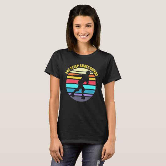 Roller-Skate Rollerblade Shows Skate Disco Wheels T-Shirt (Vorne ganz)