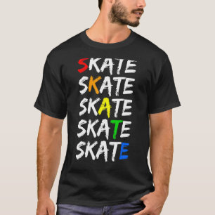 Roller-Skate (Rollerskate) Stapel - Derby Skater & T-Shirt