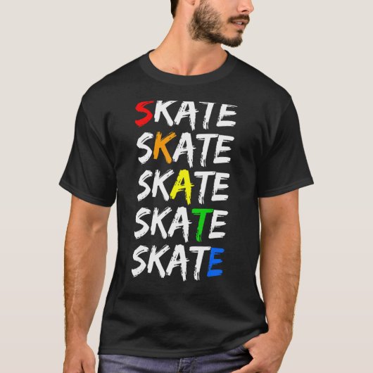 Roller-Skate (Rollerskate) Stapel - Derby Skater & T-Shirt (Vorderseite)