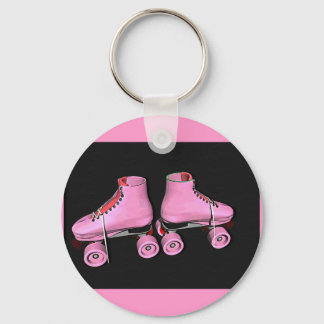 Roller-Skate rosa Schlüsselanhänger